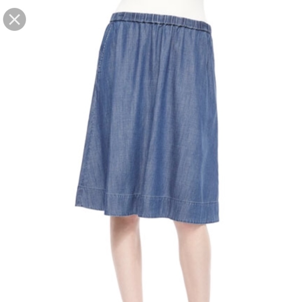 Eileen Fisher chambray skirt EUC